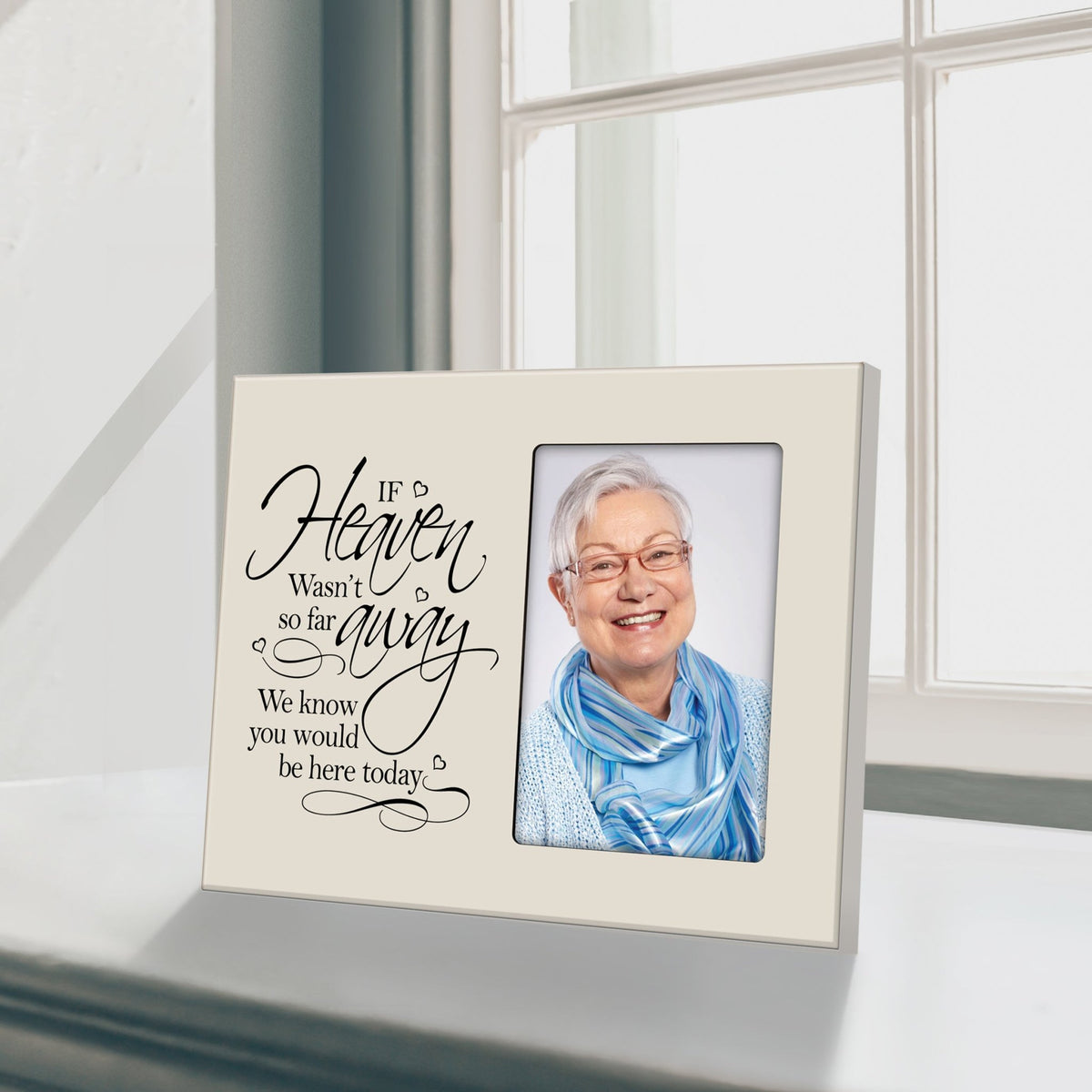 Rustic-Inspired Wooden Human Memorial Frames That Holds A 4x6in Photo - If Heaven Wasn't So Far - LifeSong Milestones