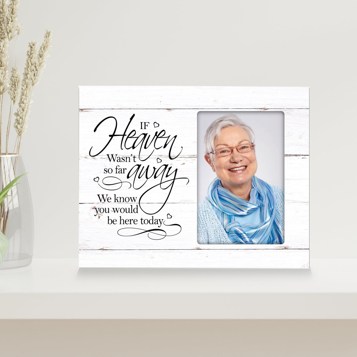 Rustic-Inspired Wooden Human Memorial Frames That Holds A 4x6in Photo - If Heaven Wasn't So Far - LifeSong Milestones