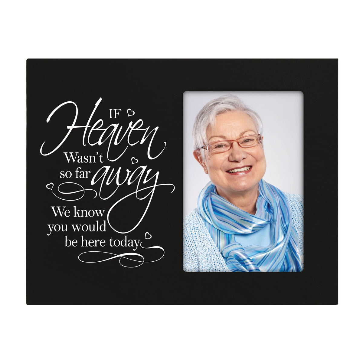 Rustic-Inspired Wooden Human Memorial Frames That Holds A 4x6in Photo - If Heaven Wasn't So Far - LifeSong Milestones