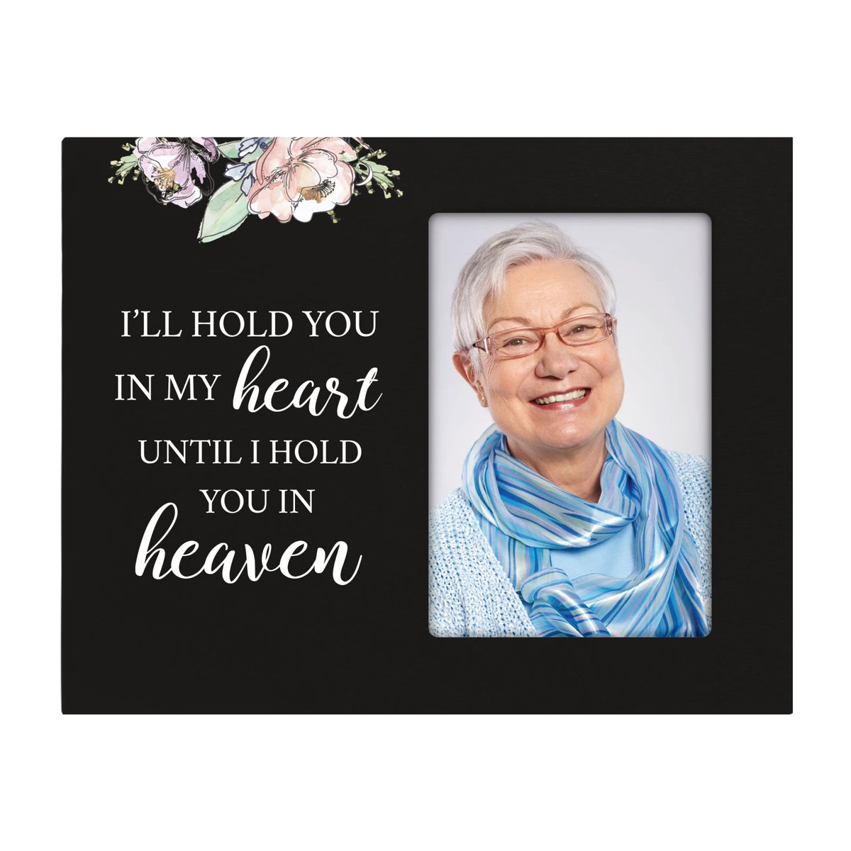 Rustic-Inspired Wooden Human Memorial Frames That Holds A 4x6in Photo - I'll Hold you In My - LifeSong Milestones