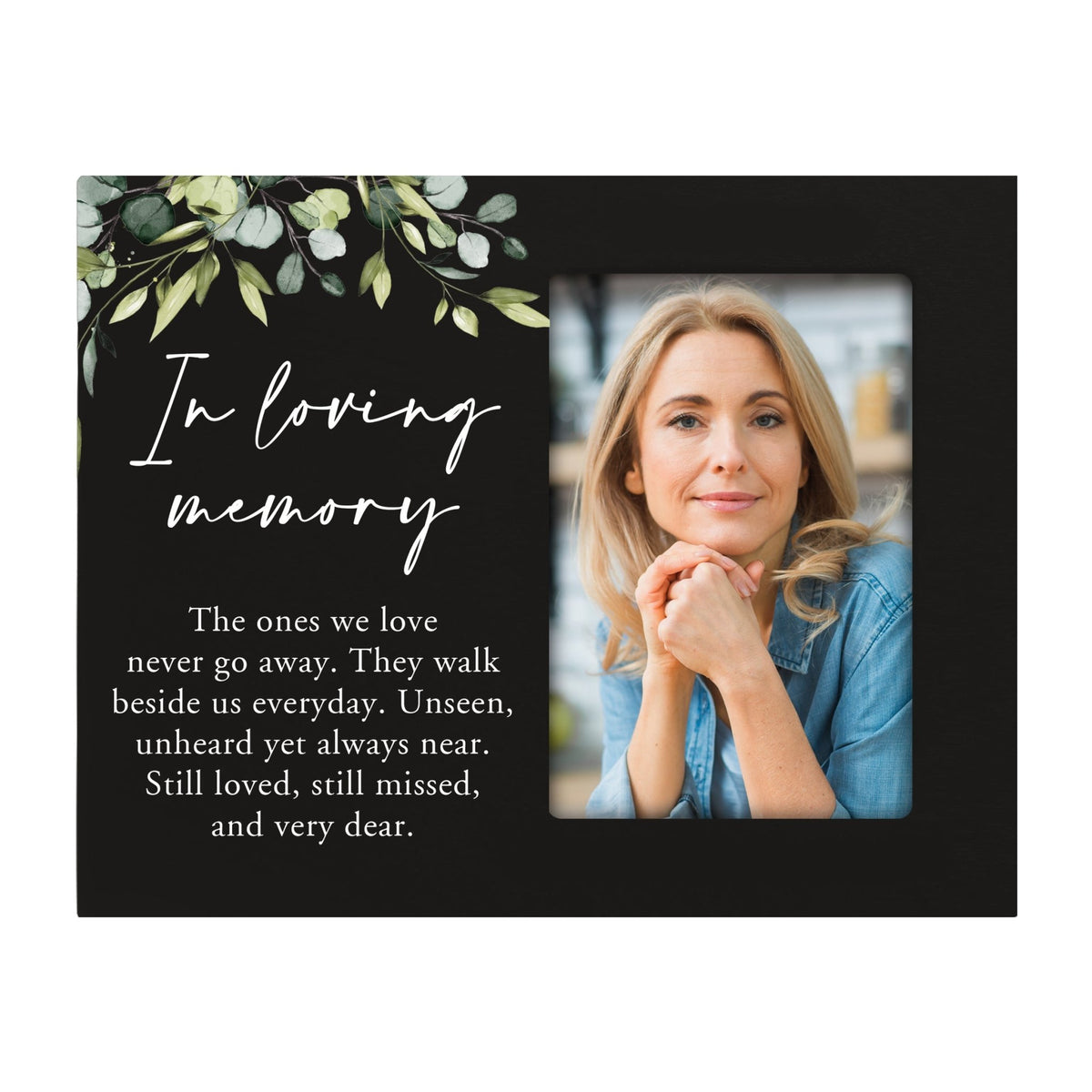 Rustic-Inspired Wooden Human Memorial Frames That Holds A 4x6in Photo - In Loving Memory The One We Love 2 - LifeSong Milestones