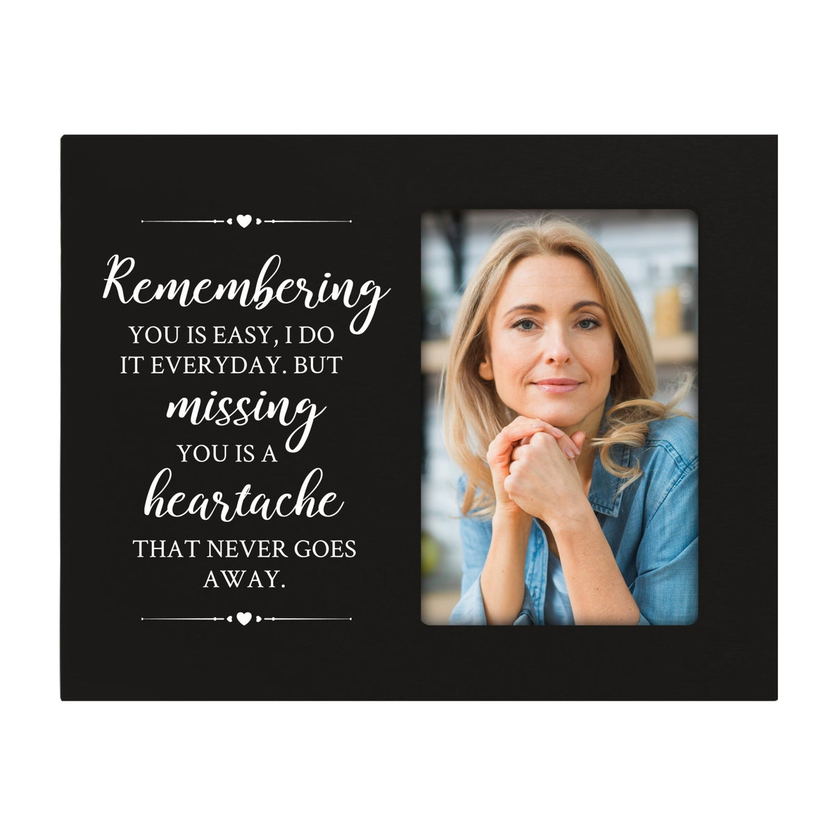 Rustic-Inspired Wooden Human Memorial Frames That Holds A 4x6in Photo - Remembering You - LifeSong Milestones