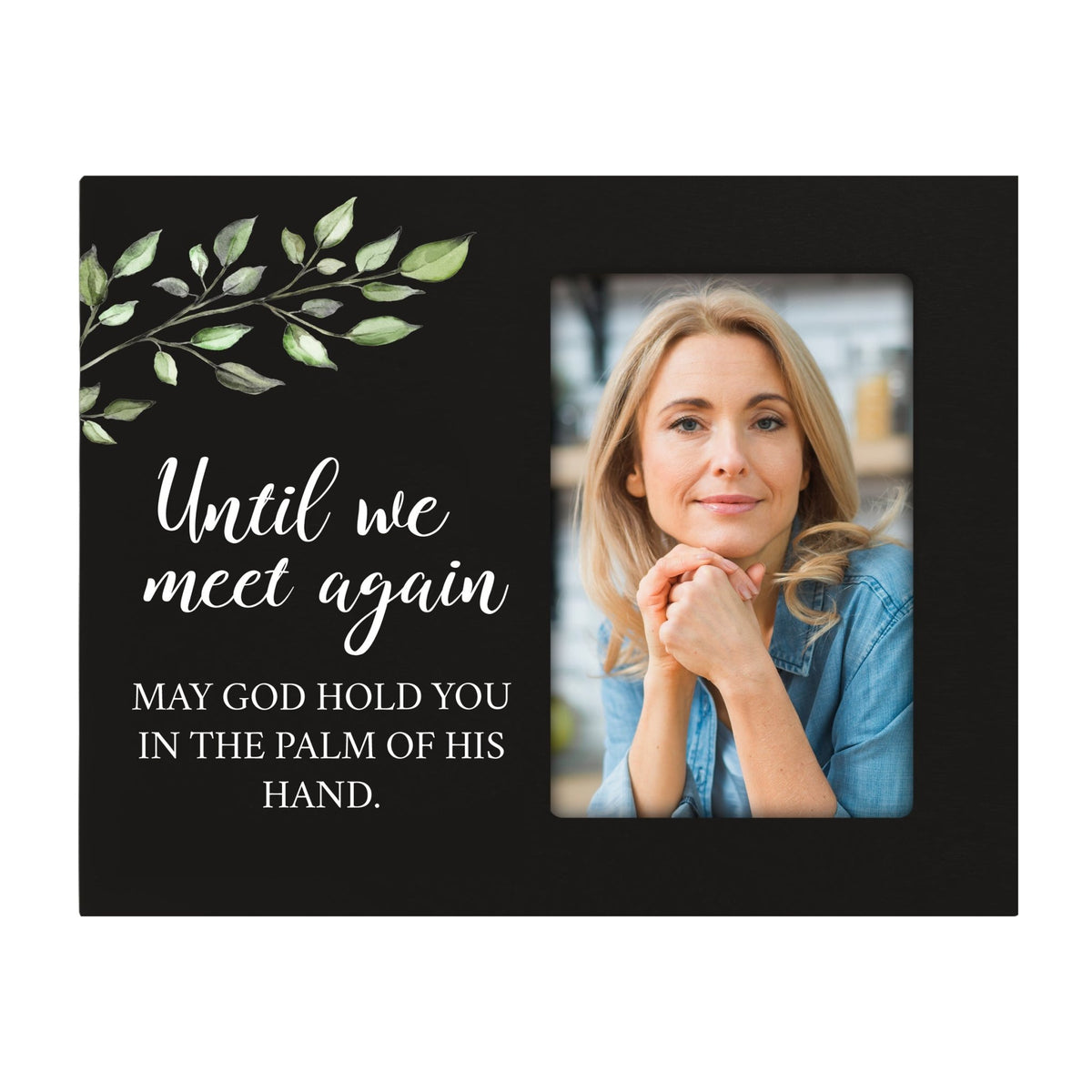 Rustic-Inspired Wooden Human Memorial Frames That Holds A 4x6in Photo - Until We Meet Again - LifeSong Milestones