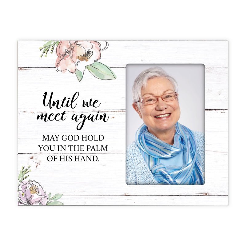 Rustic-Inspired Wooden Human Memorial Frames That Holds A 4x6in Photo - Until We Meet Again V2 - LifeSong Milestones
