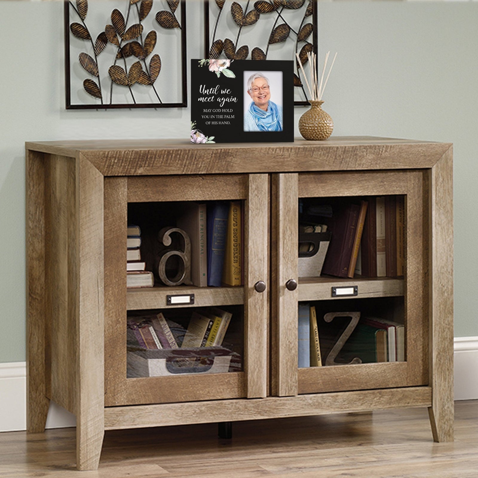 Rustic-Inspired Wooden Human Memorial Frames That Holds A 4x6in Photo - Until We Meet Again V2 - LifeSong Milestones