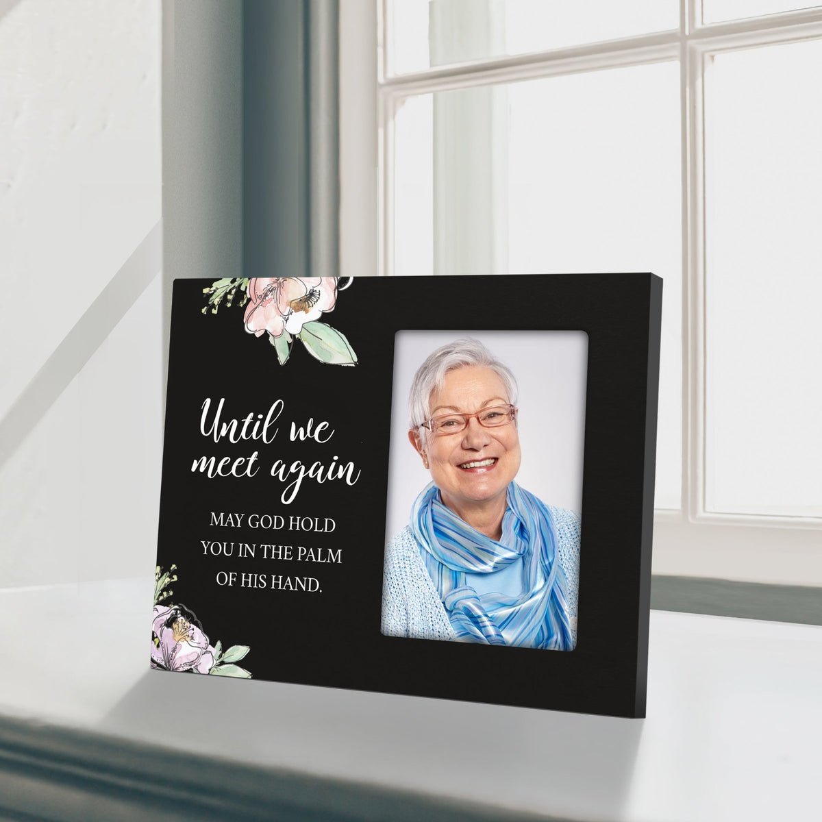 Rustic-Inspired Wooden Human Memorial Frames That Holds A 4x6in Photo - Until We Meet Again V2 - LifeSong Milestones