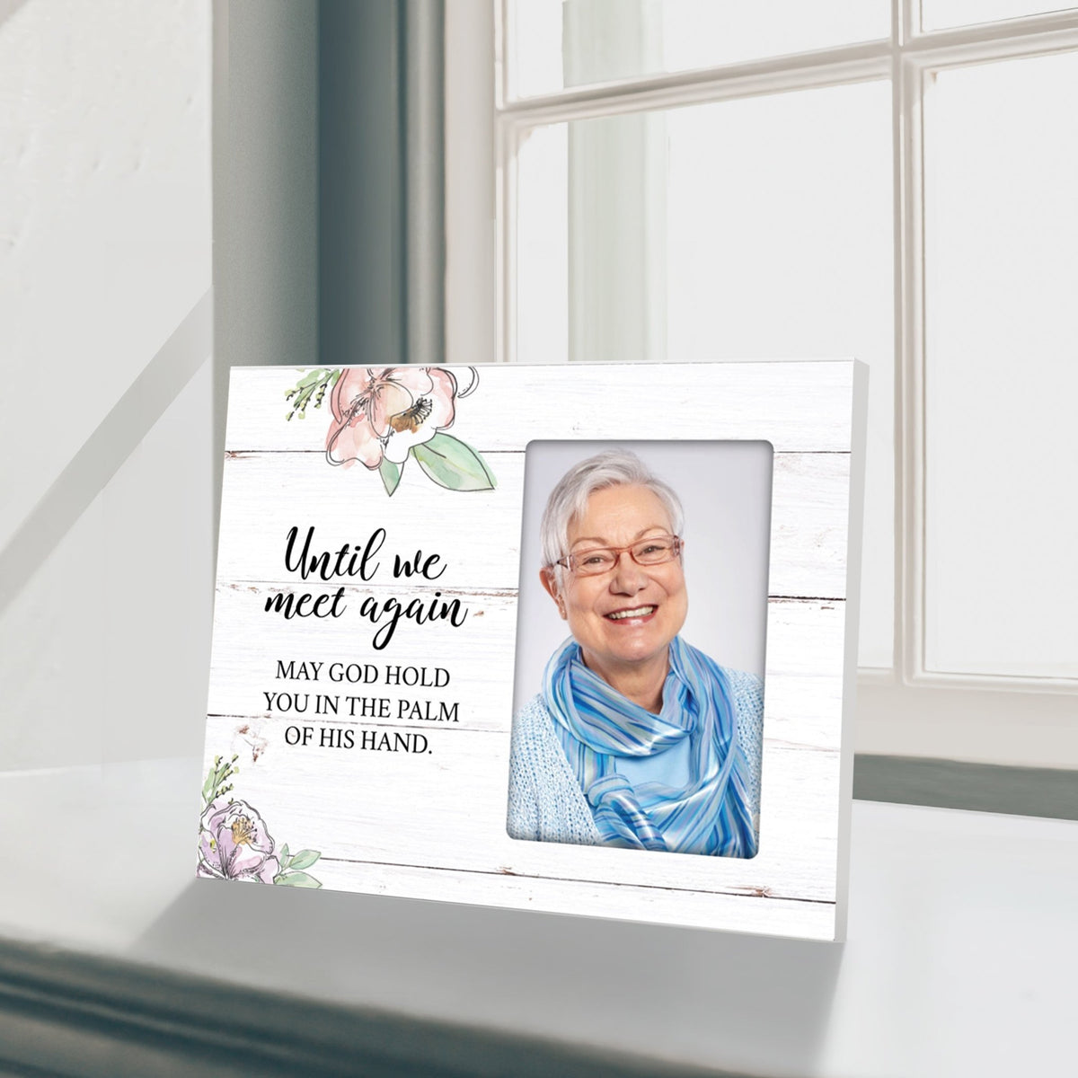 Rustic-Inspired Wooden Human Memorial Frames That Holds A 4x6in Photo - Until We Meet Again V2 - LifeSong Milestones
