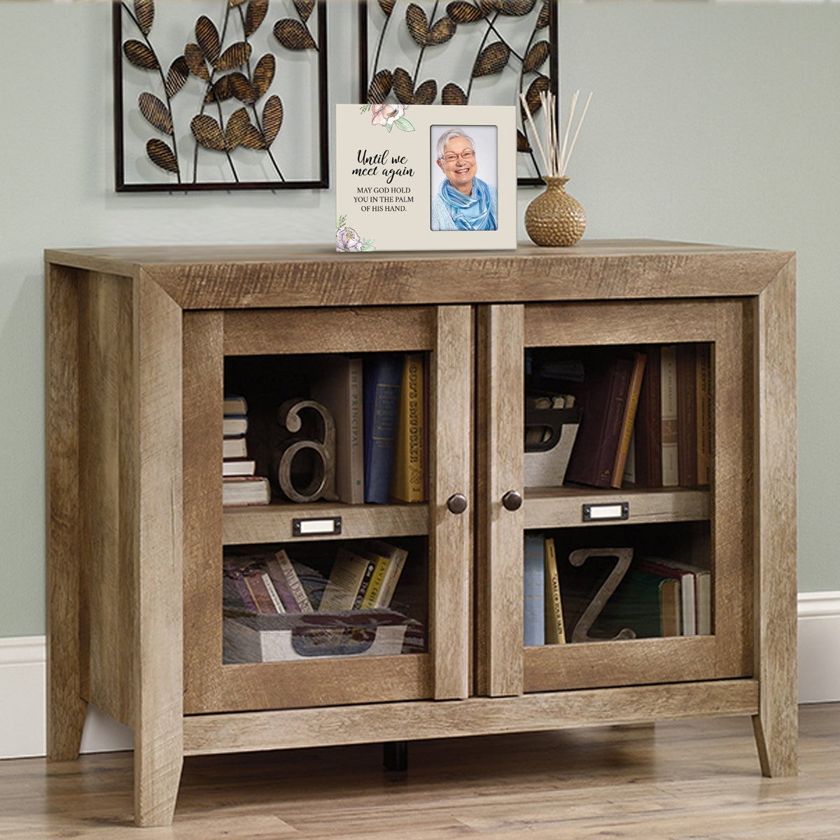Rustic-Inspired Wooden Human Memorial Frames That Holds A 4x6in Photo - Until We Meet Again V2 - LifeSong Milestones