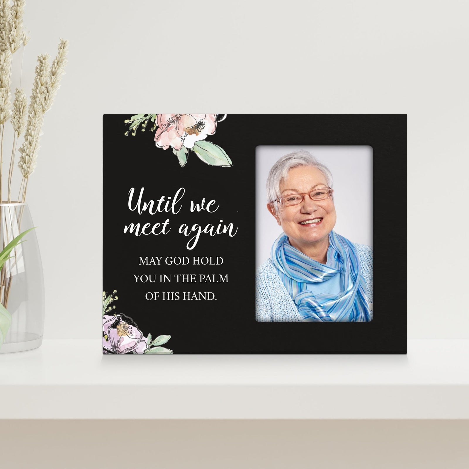 Rustic-Inspired Wooden Human Memorial Frames That Holds A 4x6in Photo - Until We Meet Again V2 - LifeSong Milestones