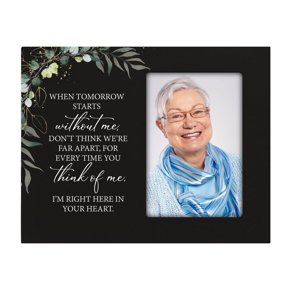 Rustic-Inspired Wooden Human Memorial Frames That Holds A 4x6in Photo - When Tomorrow Starts - LifeSong Milestones