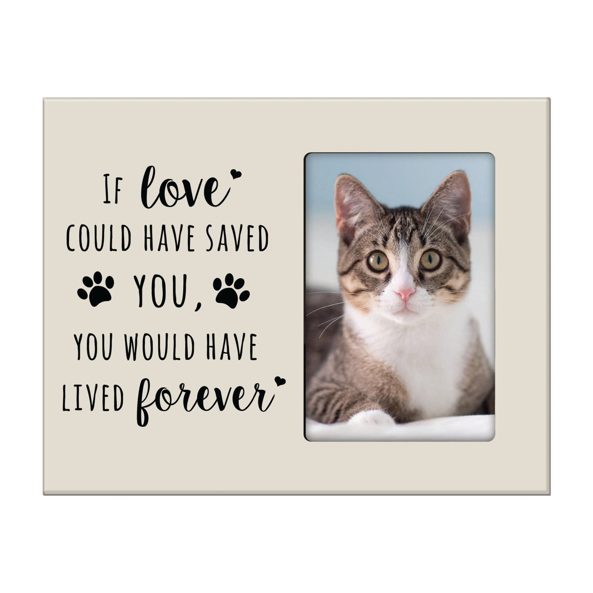 Rustic-Inspired Wooden Pet Memorial Frames That Holds A 4x6in Photo - If Love Could Have Saved You - LifeSong Milestones