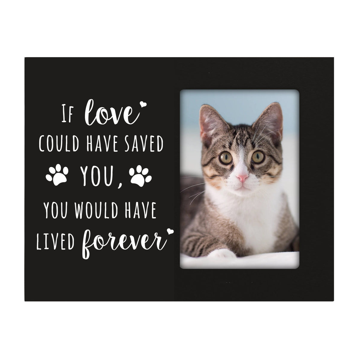Rustic-Inspired Wooden Pet Memorial Frames That Holds A 4x6in Photo - If Love Could Have Saved You - LifeSong Milestones
