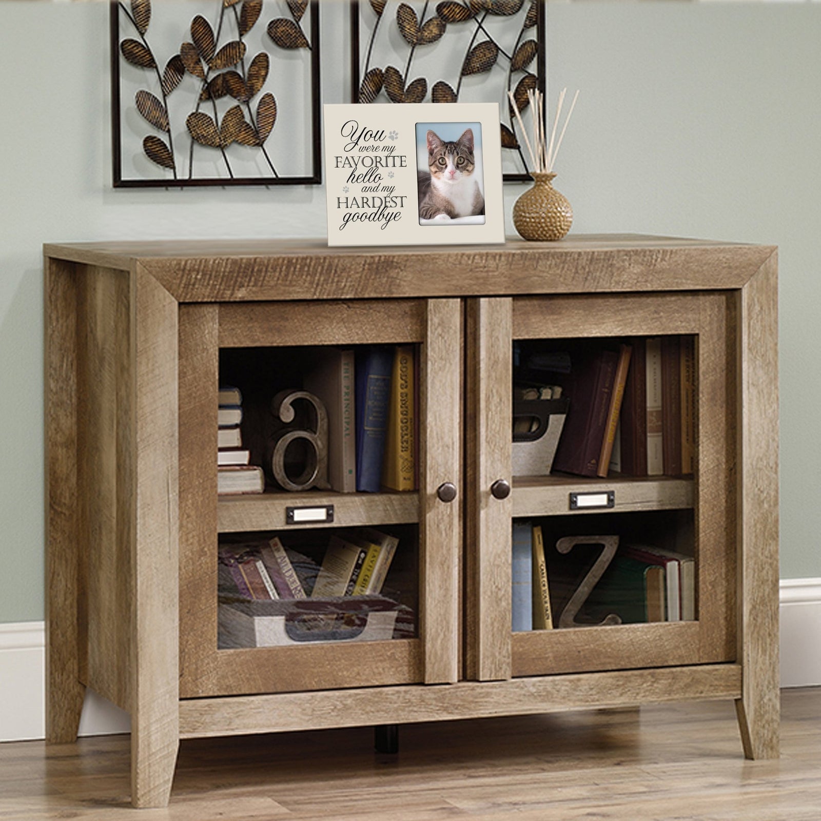 Rustic-Inspired Wooden Pet Memorial Frames That Holds A 4x6in Photo - You Were My Favorite (Paws) - LifeSong Milestones