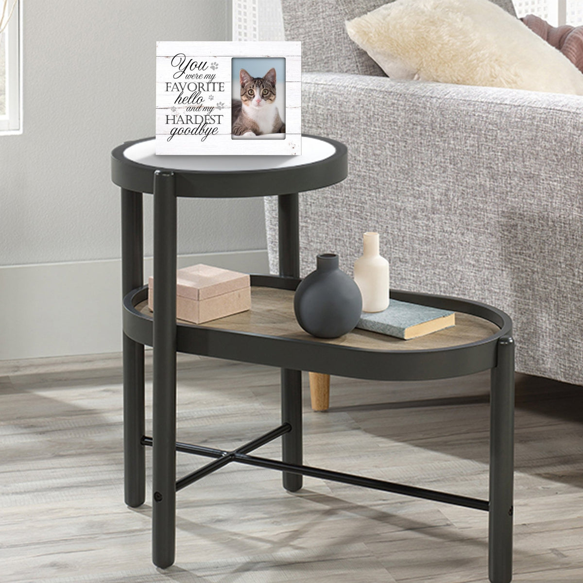 Rustic-Inspired Wooden Pet Memorial Frames That Holds A 4x6in Photo - You Were My Favorite (Paws) - LifeSong Milestones