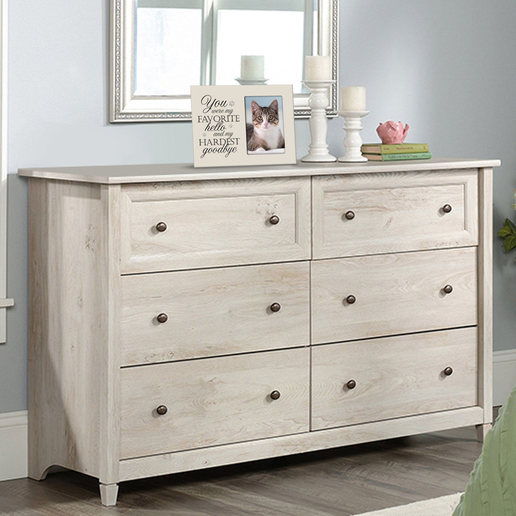 Rustic-Inspired Wooden Pet Memorial Frames That Holds A 4x6in Photo - You Were My Favorite (Paws) - LifeSong Milestones