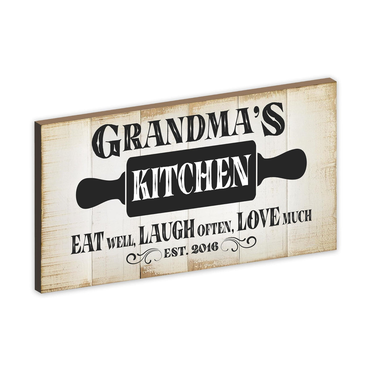 Rustic Kitchen Wooden Wall Plaque Home Décor or Gift Ideas - Eat Well, Laugh Often, Love Much - LifeSong Milestones