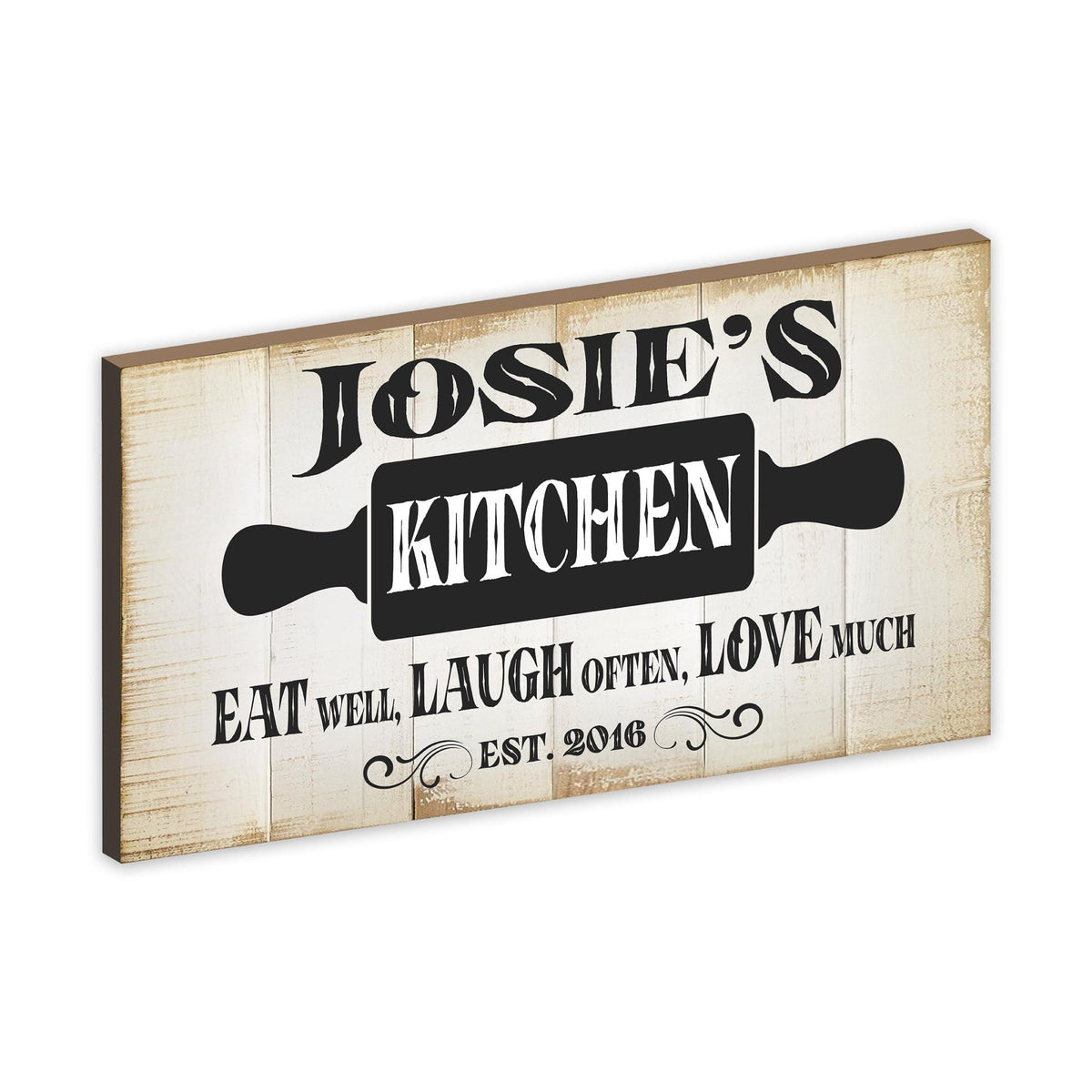 Rustic Kitchen Wooden Wall Plaque Home Décor or Gift Ideas - Eat Well, Laugh Often, Love Much - LifeSong Milestones