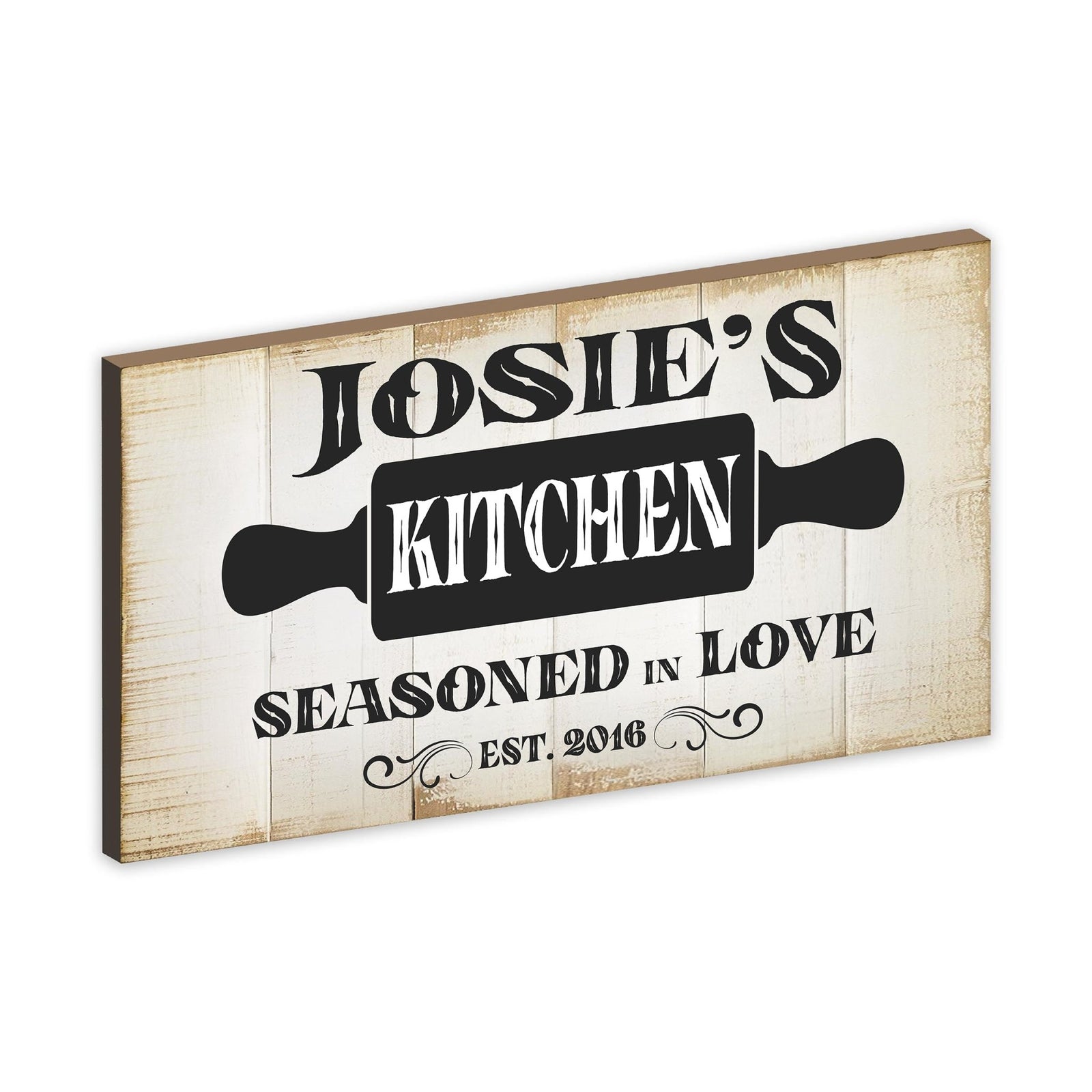 Rustic Kitchen Wooden Wall Plaque Home Décor or Gift Ideas - Seasoned In Love - LifeSong Milestones