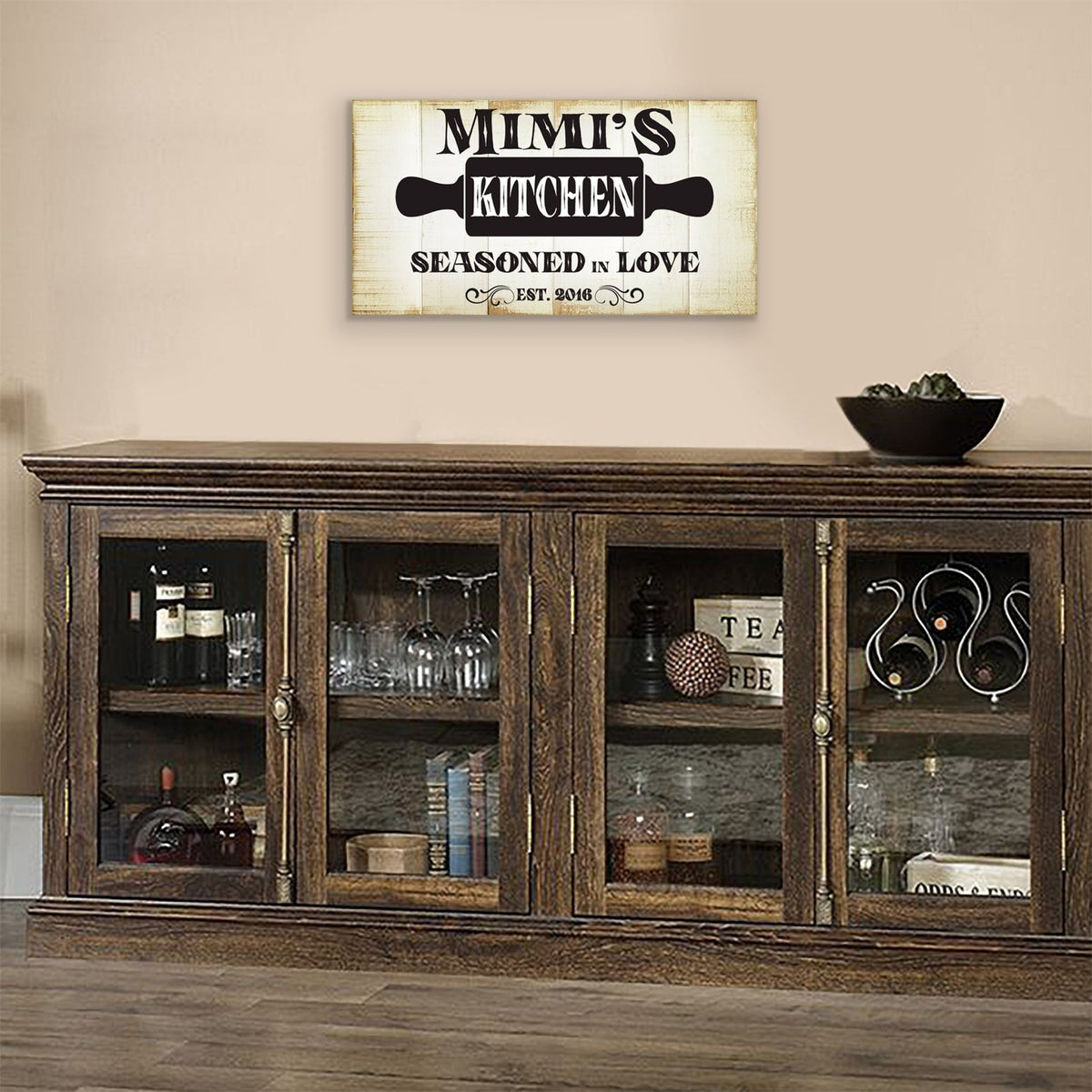 Rustic Kitchen Wooden Wall Plaque Home Décor or Gift Ideas - Seasoned In Love - LifeSong Milestones