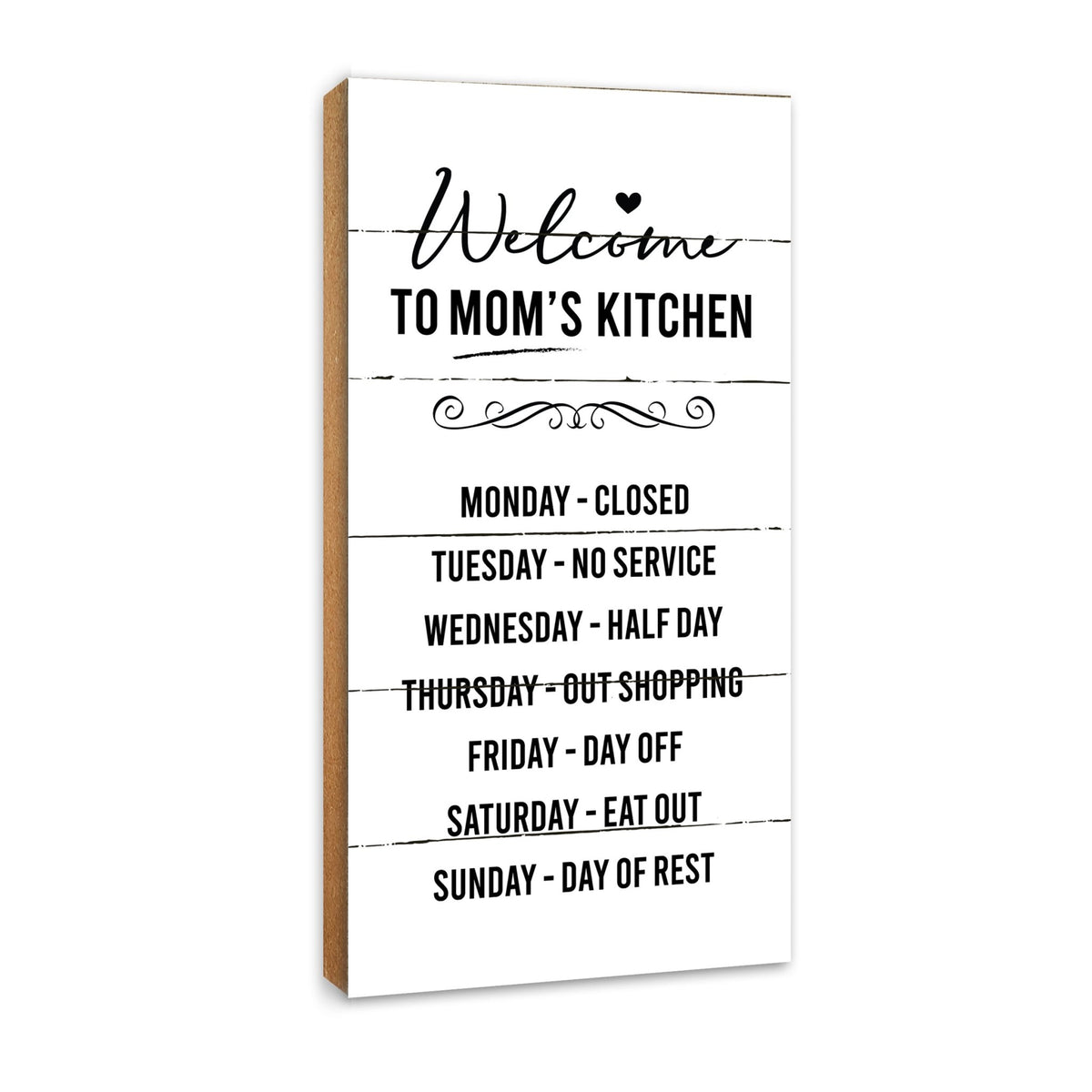 Rustic Kitchen Wooden Wall Plaque Home Décor or Gift Ideas - Welcome To Mom's Kitchen - LifeSong Milestones