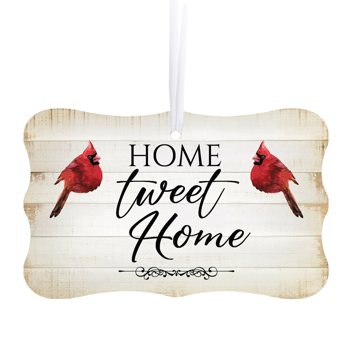 Rustic Scalloped Cardinal Wooden Ornament With Everyday Verses Gift Ideas - Home Tweet Home - LifeSong Milestones