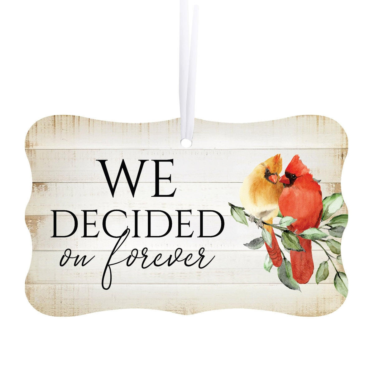 Rustic Scalloped Cardinal Wooden Ornament With Everyday Verses Gift Ideas - We Decided - LifeSong Milestones