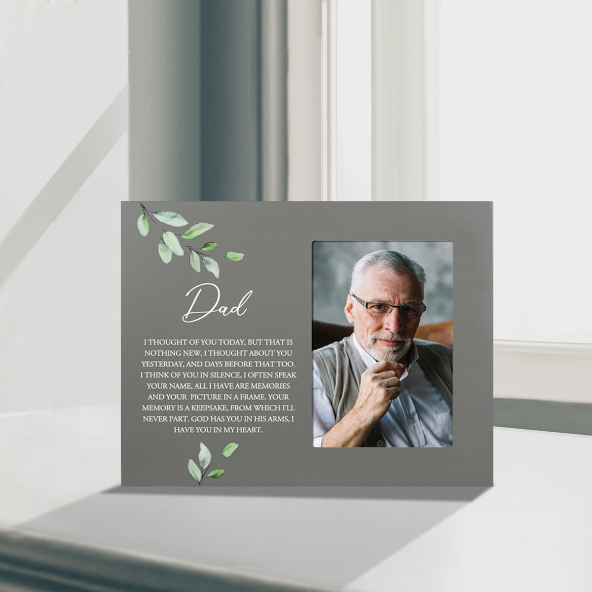 Sentimental Human Memorial Photo Frame Gift Bereavement Gift Idea - Dad I thought of you - LifeSong Milestones