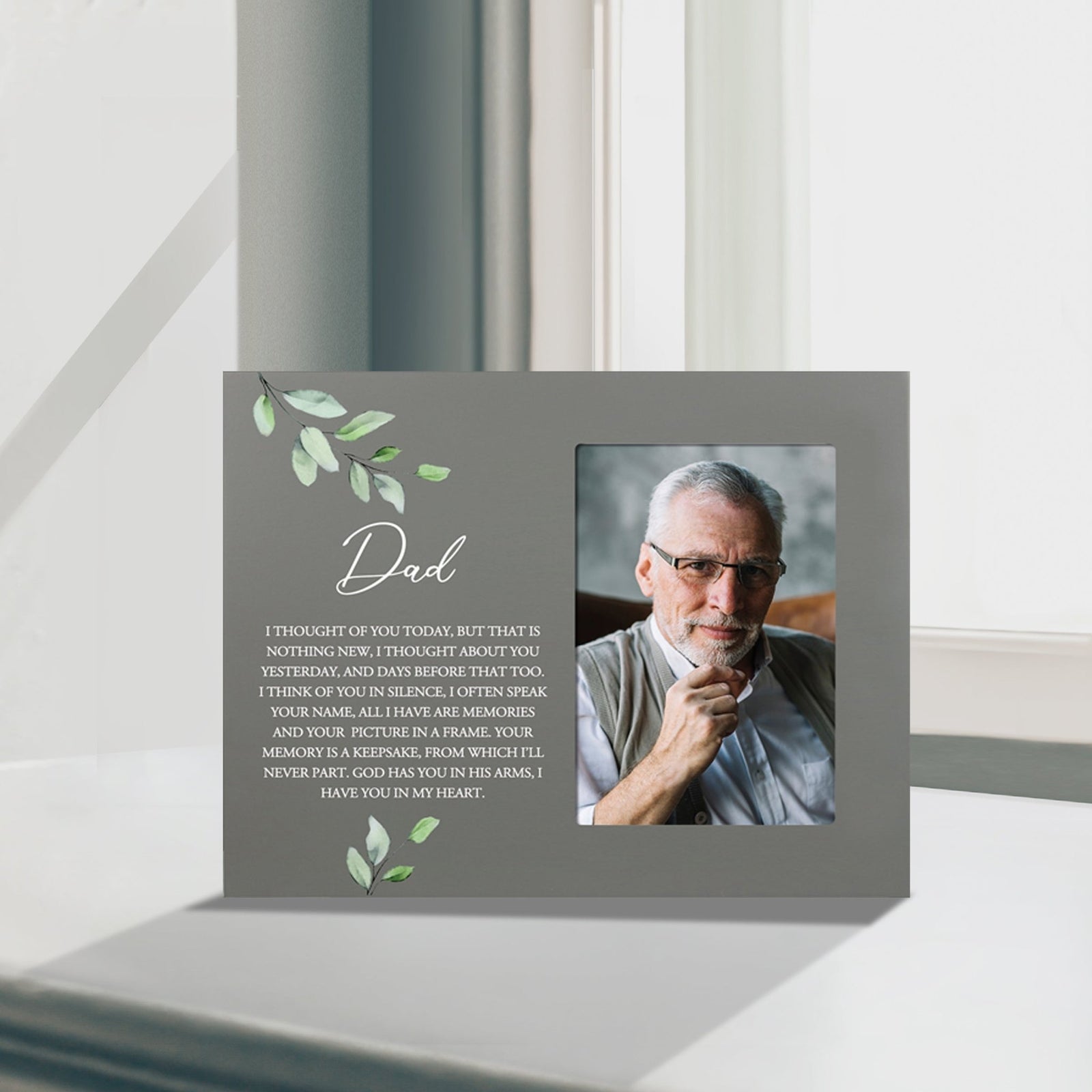 Sentimental Human Memorial Photo Frame Gift Bereavement Gift Idea - Dad I thought of you - LifeSong Milestones