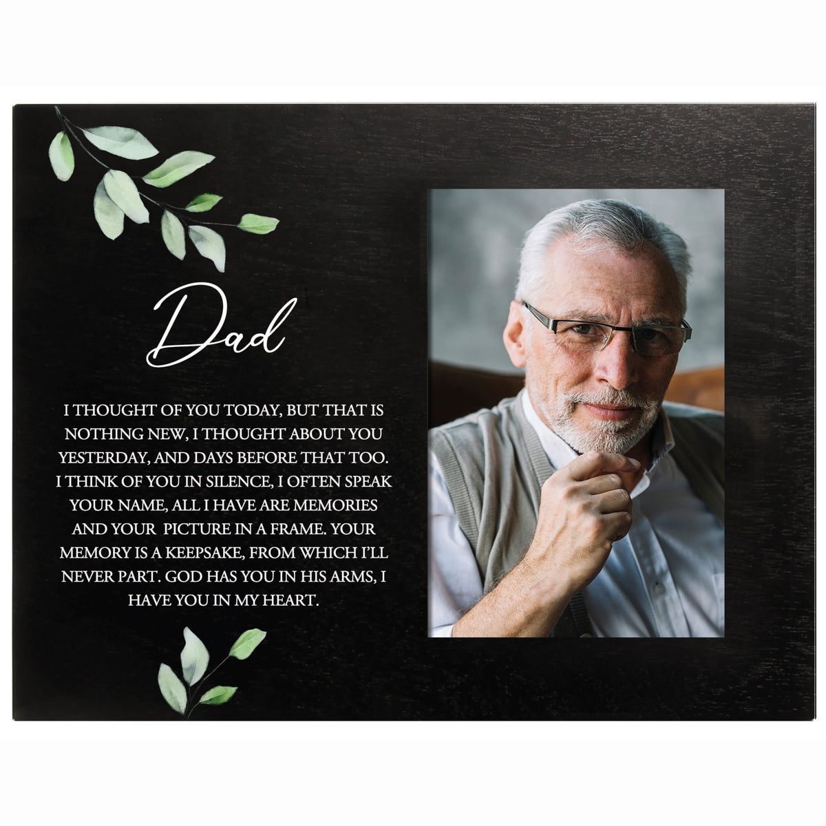 Sentimental Human Memorial Photo Frame Gift Bereavement Gift Idea - Dad I thought of you - LifeSong Milestones