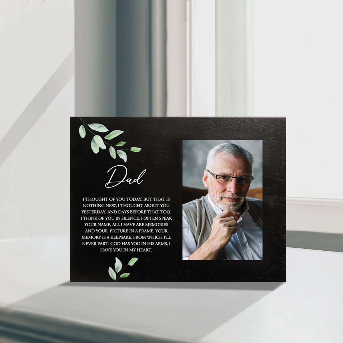 Sentimental Human Memorial Photo Frame Gift Bereavement Gift Idea - Dad I thought of you - LifeSong Milestones