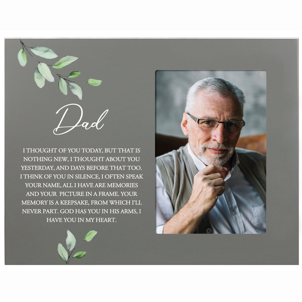 Sentimental Human Memorial Photo Frame Gift Bereavement Gift Idea - Dad I thought of you - LifeSong Milestones
