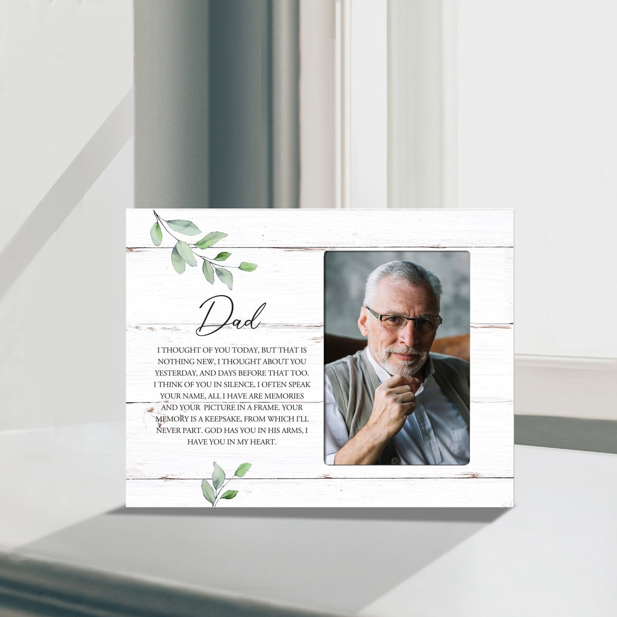 Sentimental Human Memorial Photo Frame Gift Bereavement Gift Idea - Dad I thought of you - LifeSong Milestones