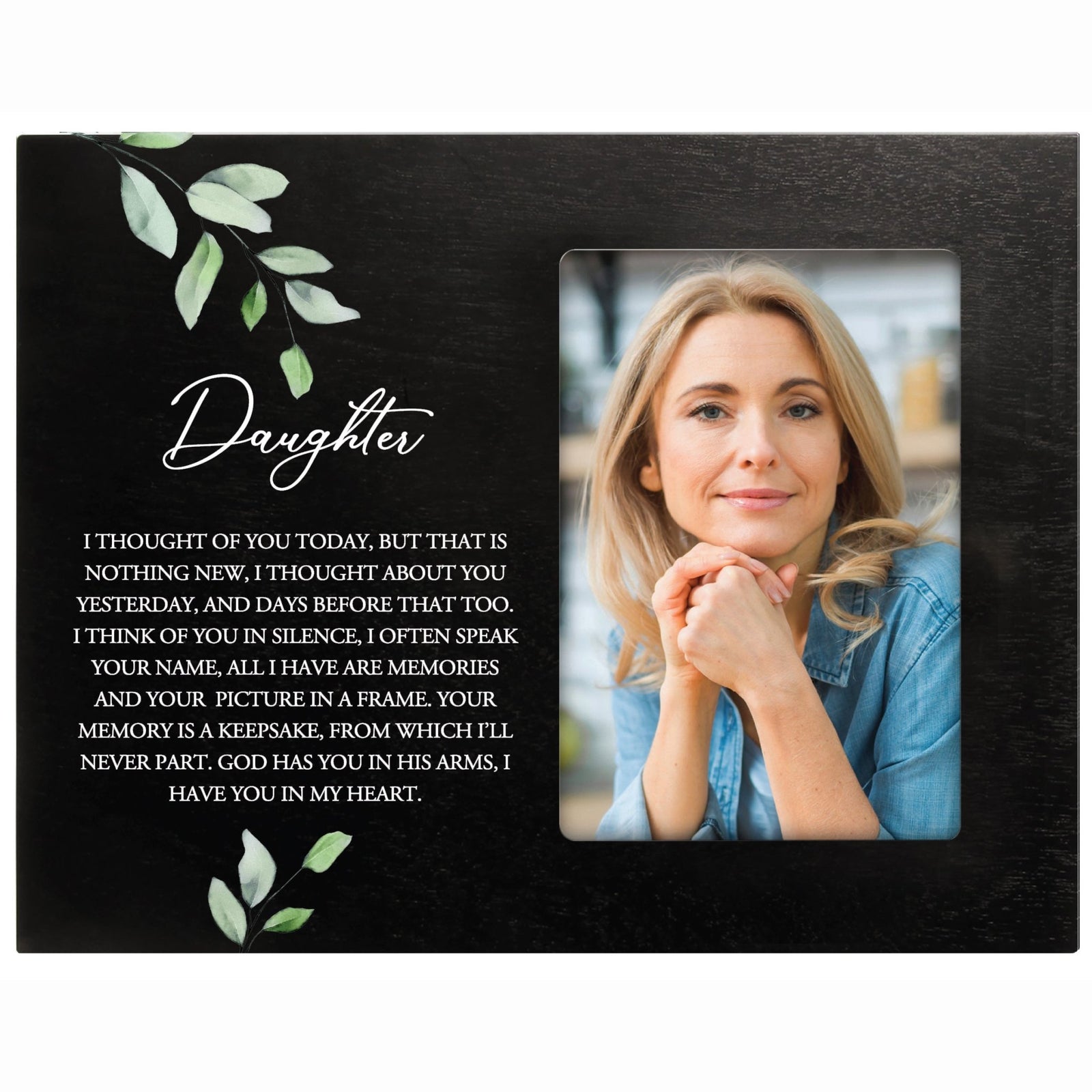 Sentimental Human Memorial Photo Frame Gift Bereavement Gift Idea - Daughter I thought of you - LifeSong Milestones