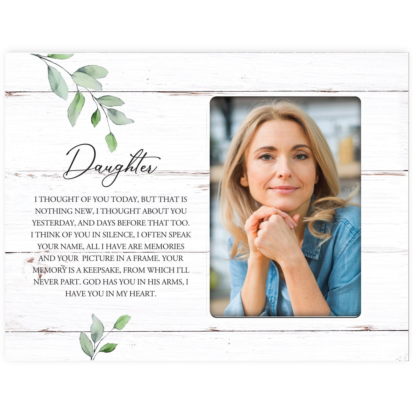 Sentimental Human Memorial Photo Frame Gift Bereavement Gift Idea - Daughter I thought of you - LifeSong Milestones