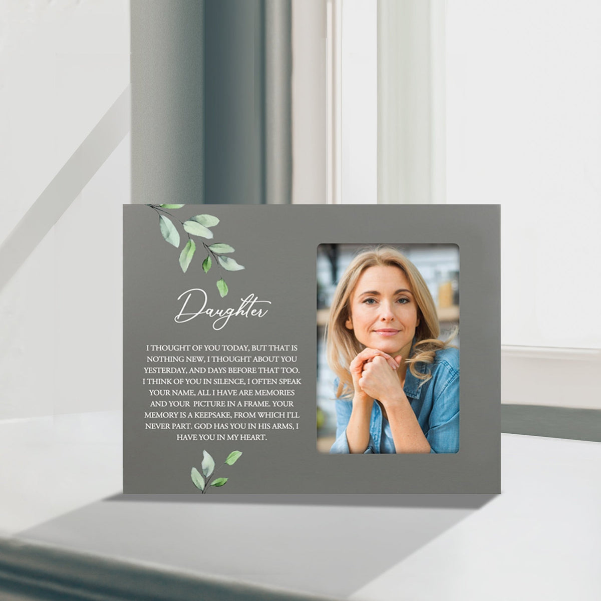 Sentimental Human Memorial Photo Frame Gift Bereavement Gift Idea - Daughter I thought of you - LifeSong Milestones