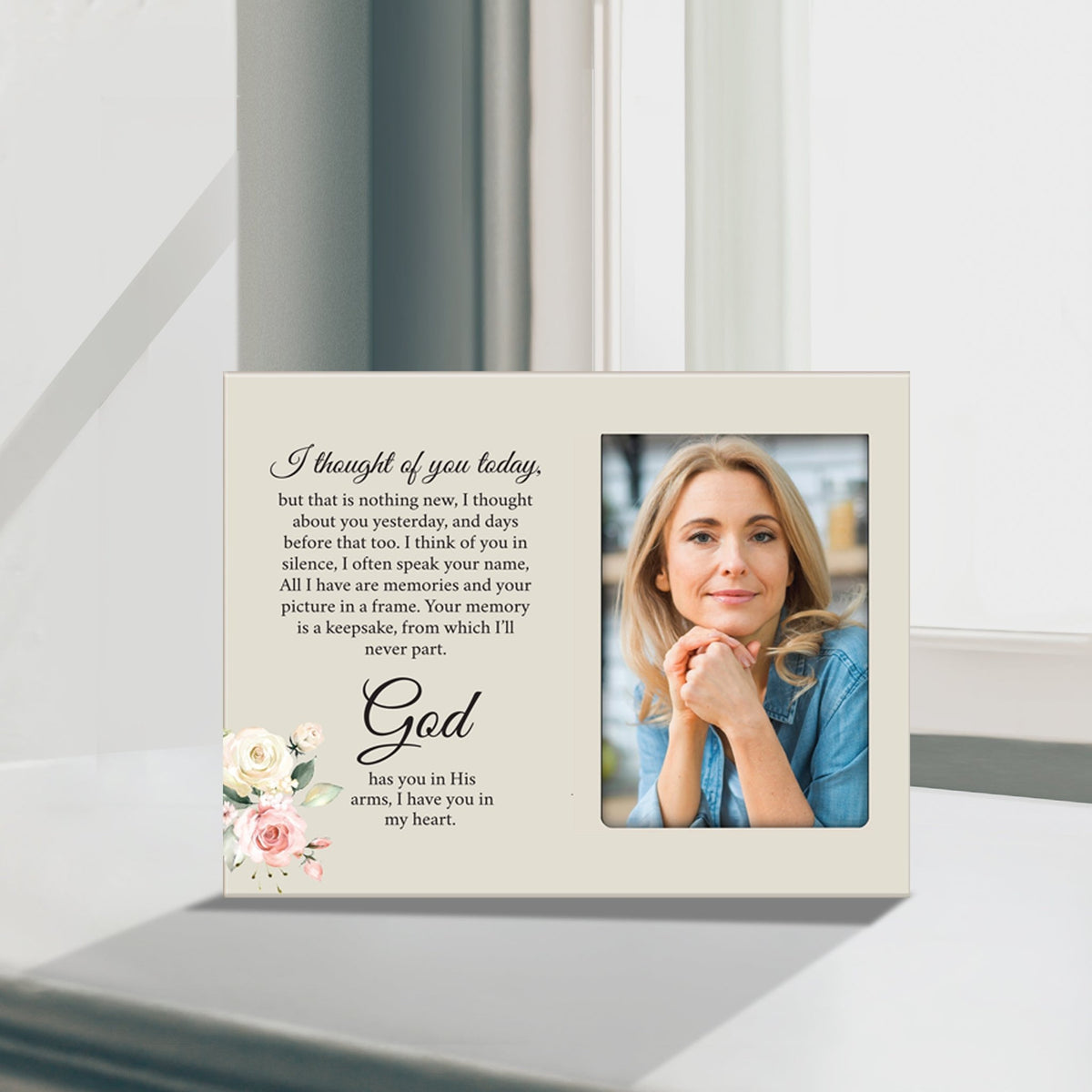 Sentimental Human Memorial Photo Frame Gift Bereavement Gift Idea - I thought of you - LifeSong Milestones