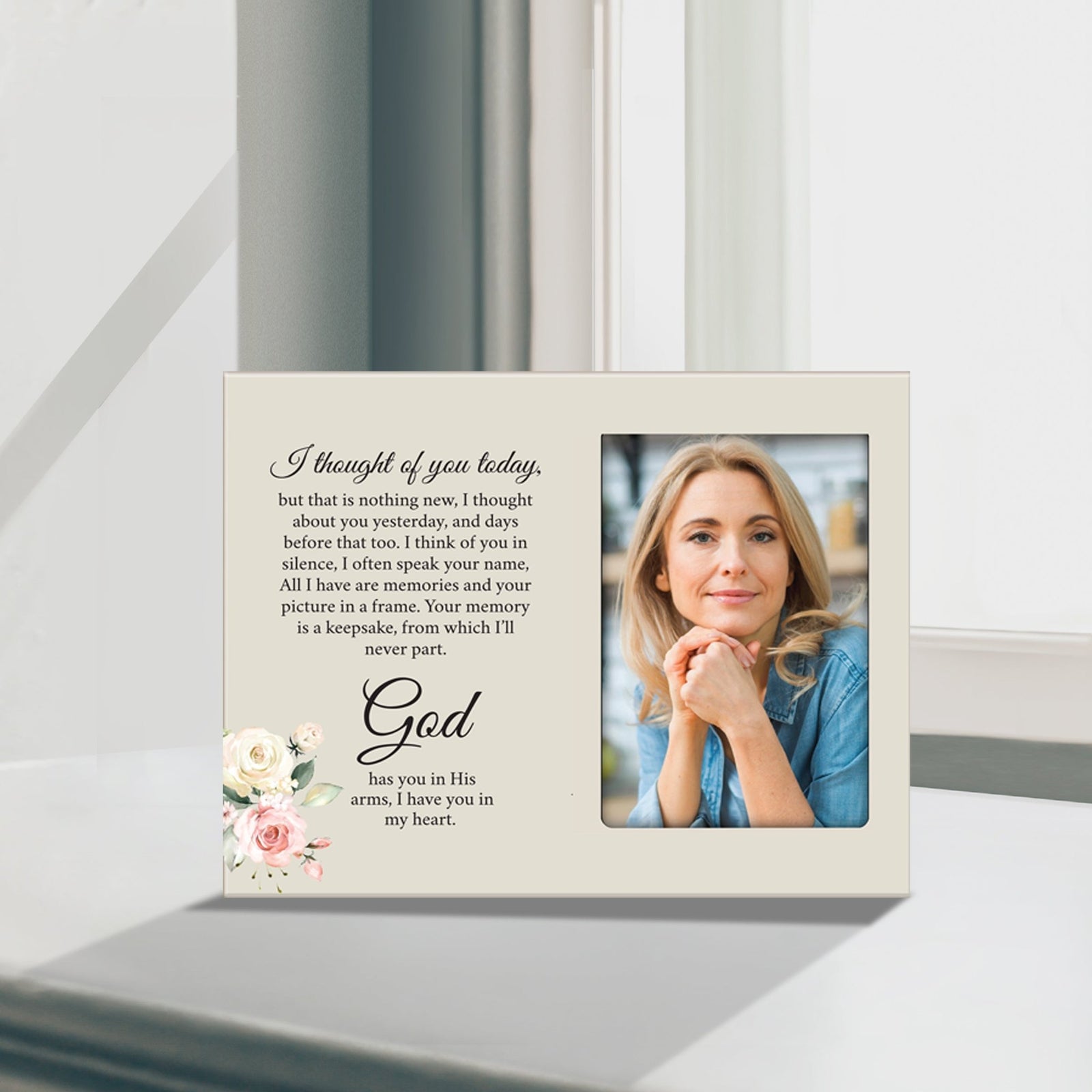 Sentimental Human Memorial Photo Frame Gift Bereavement Gift Idea - I thought of you - LifeSong Milestones
