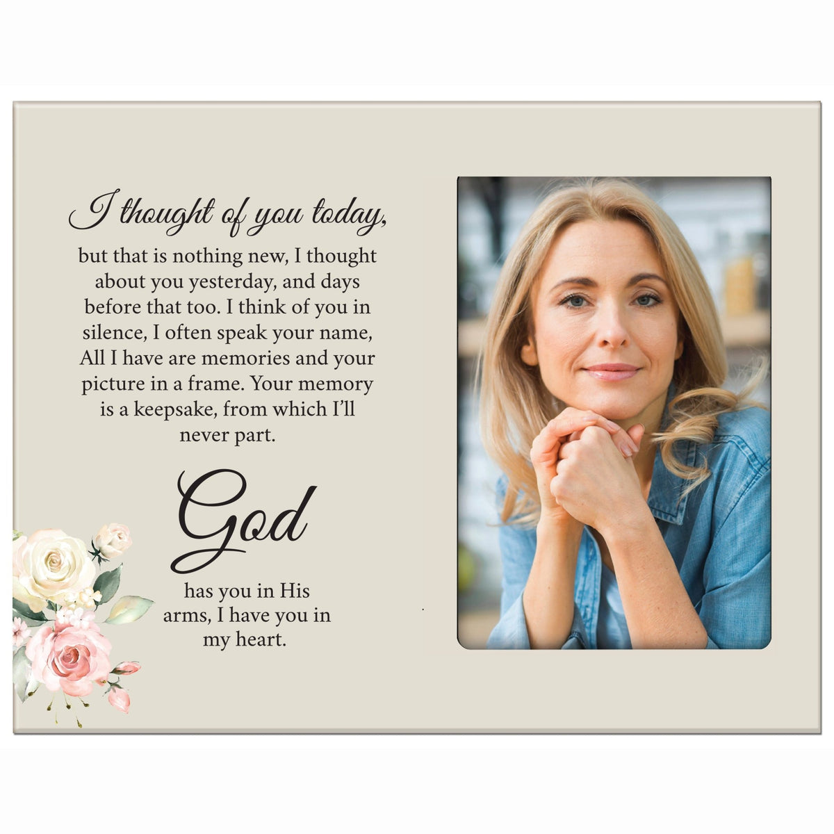 Sentimental Human Memorial Photo Frame Gift Bereavement Gift Idea - I thought of you - LifeSong Milestones