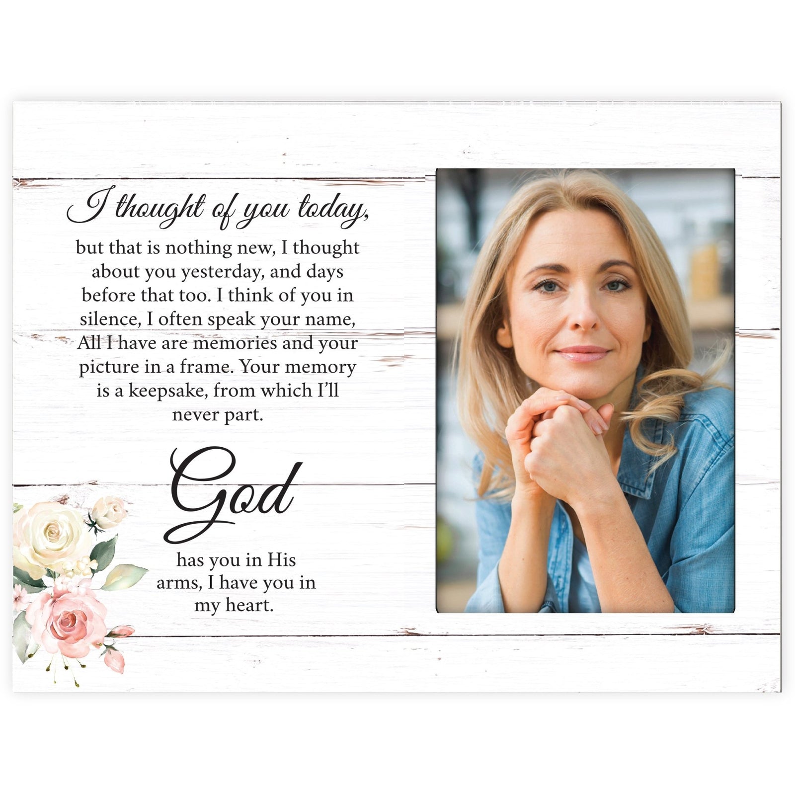 Sentimental Human Memorial Photo Frame Gift Bereavement Gift Idea - I thought of you - LifeSong Milestones