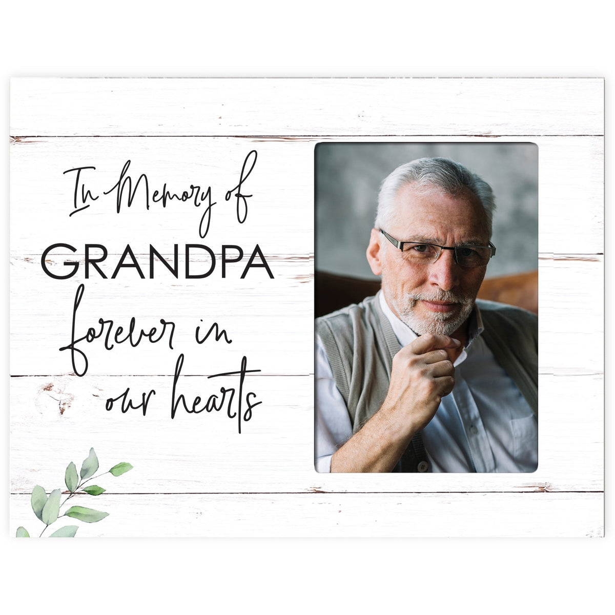 Sentimental Human Memorial Photo Frame Gift Bereavement Gift Idea - In memory of Grandpa - LifeSong Milestones