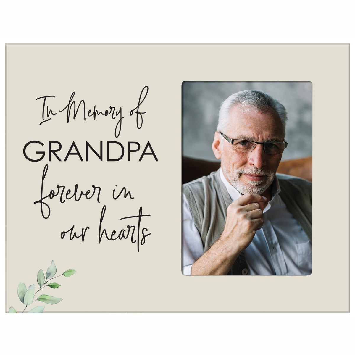 Sentimental Human Memorial Photo Frame Gift Bereavement Gift Idea - In memory of Grandpa - LifeSong Milestones