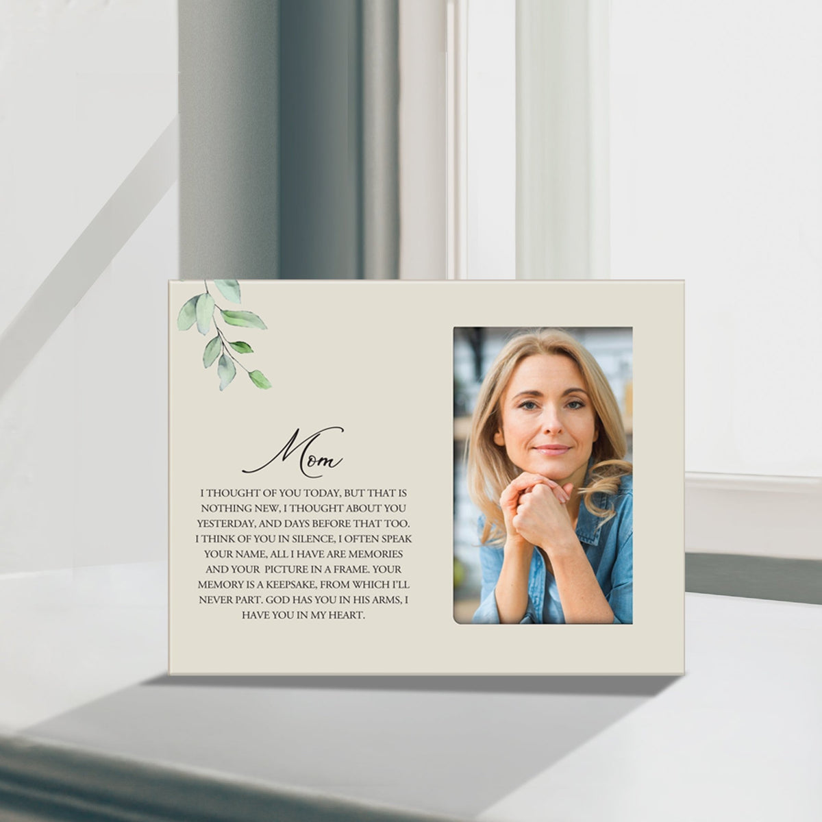 Sentimental Human Memorial Photo Frame Gift Bereavement Gift Idea - Mom I thought of you - LifeSong Milestones