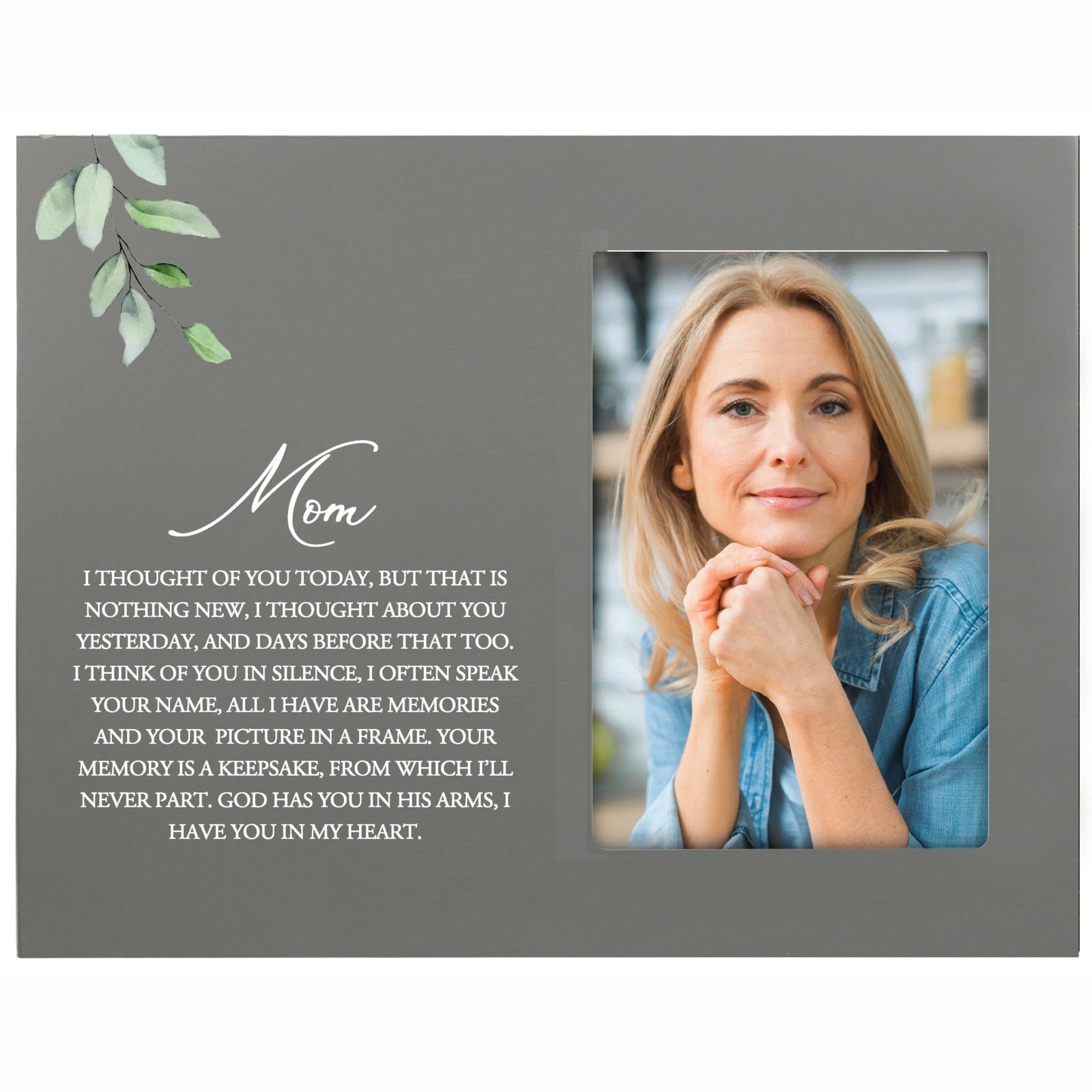 Sentimental Human Memorial Photo Frame Gift Bereavement Gift Idea - Mom I thought of you - LifeSong Milestones