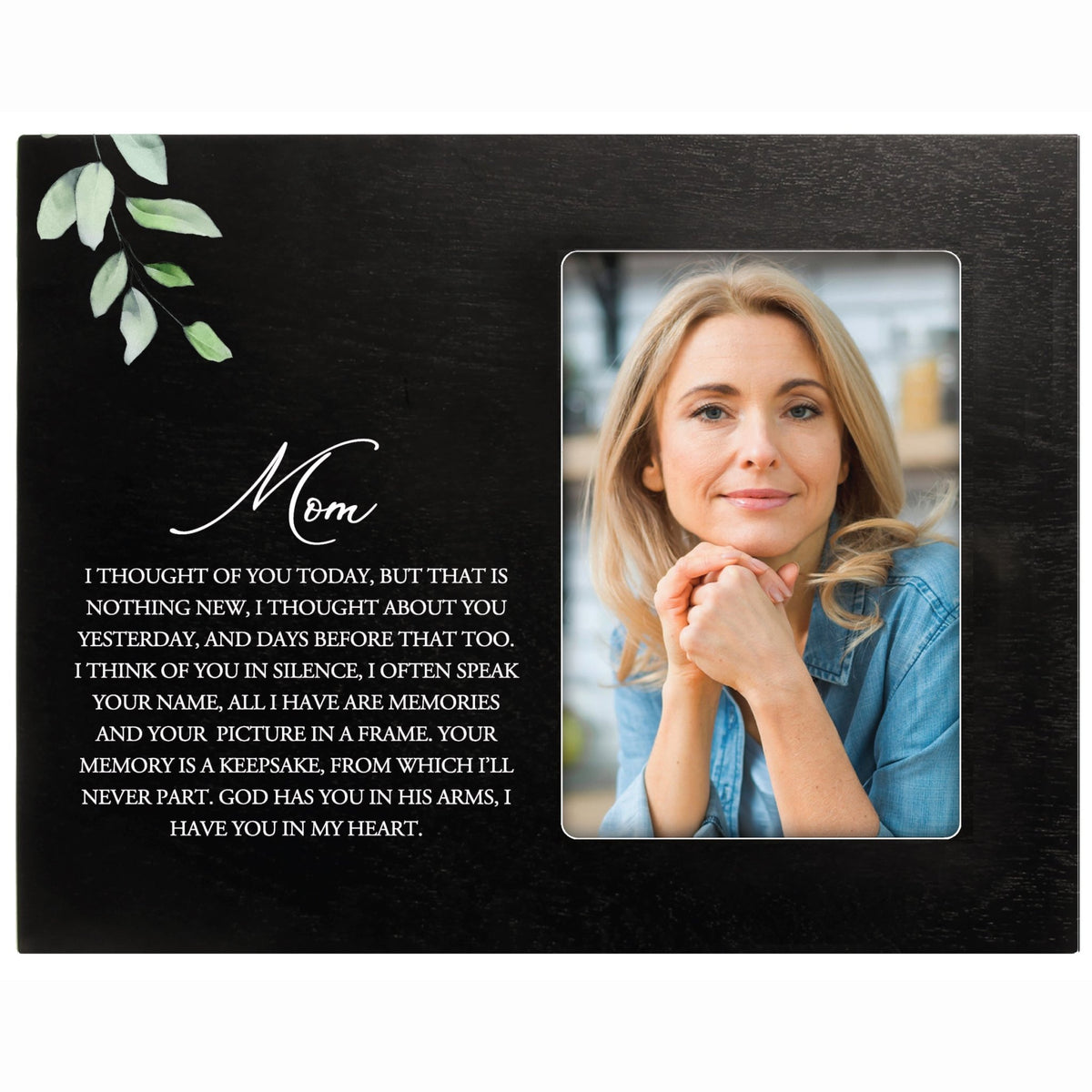 Sentimental Human Memorial Photo Frame Gift Bereavement Gift Idea - Mom I thought of you - LifeSong Milestones