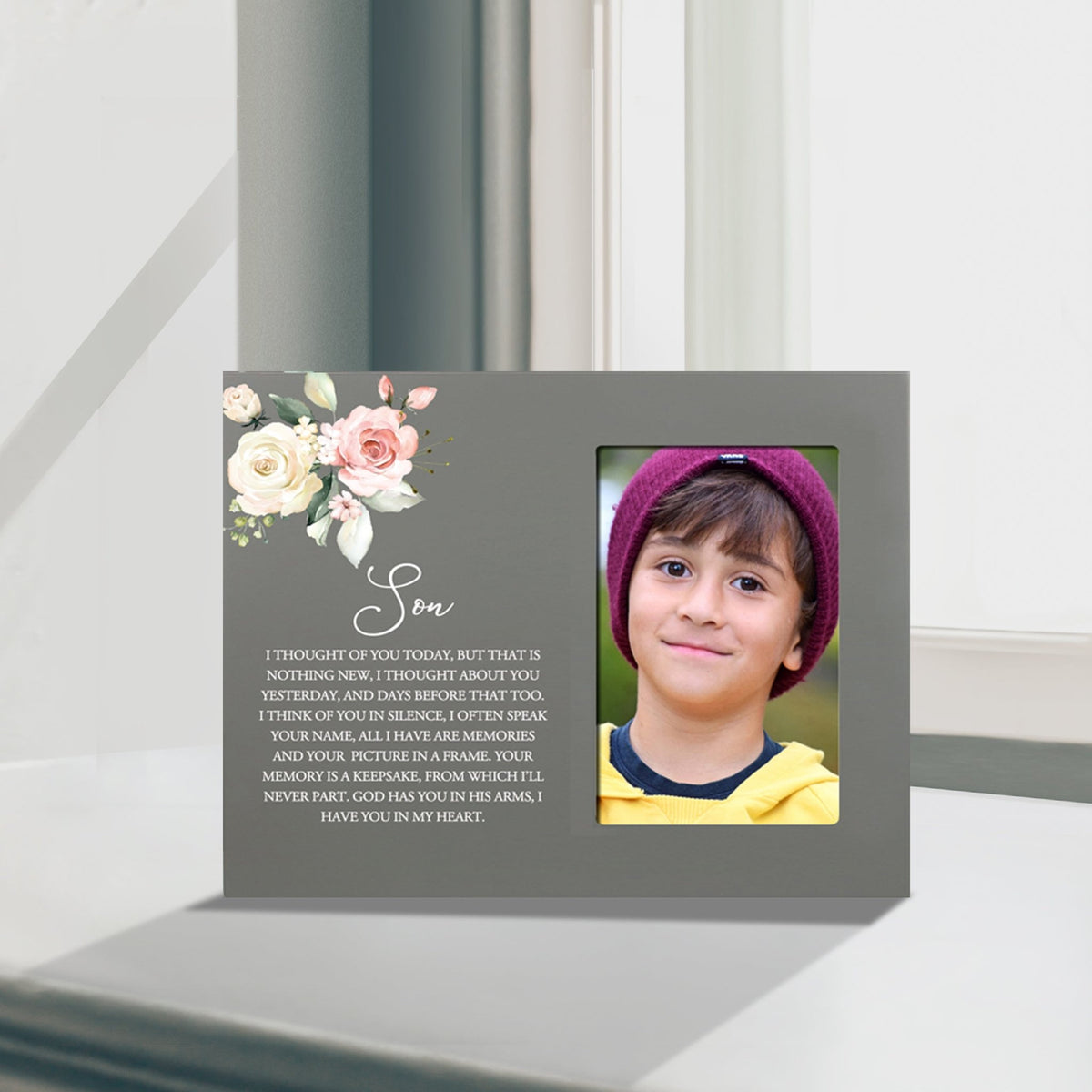 Sentimental Human Memorial Photo Frame Gift Bereavement Gift Idea - Son I thought of you - LifeSong Milestones