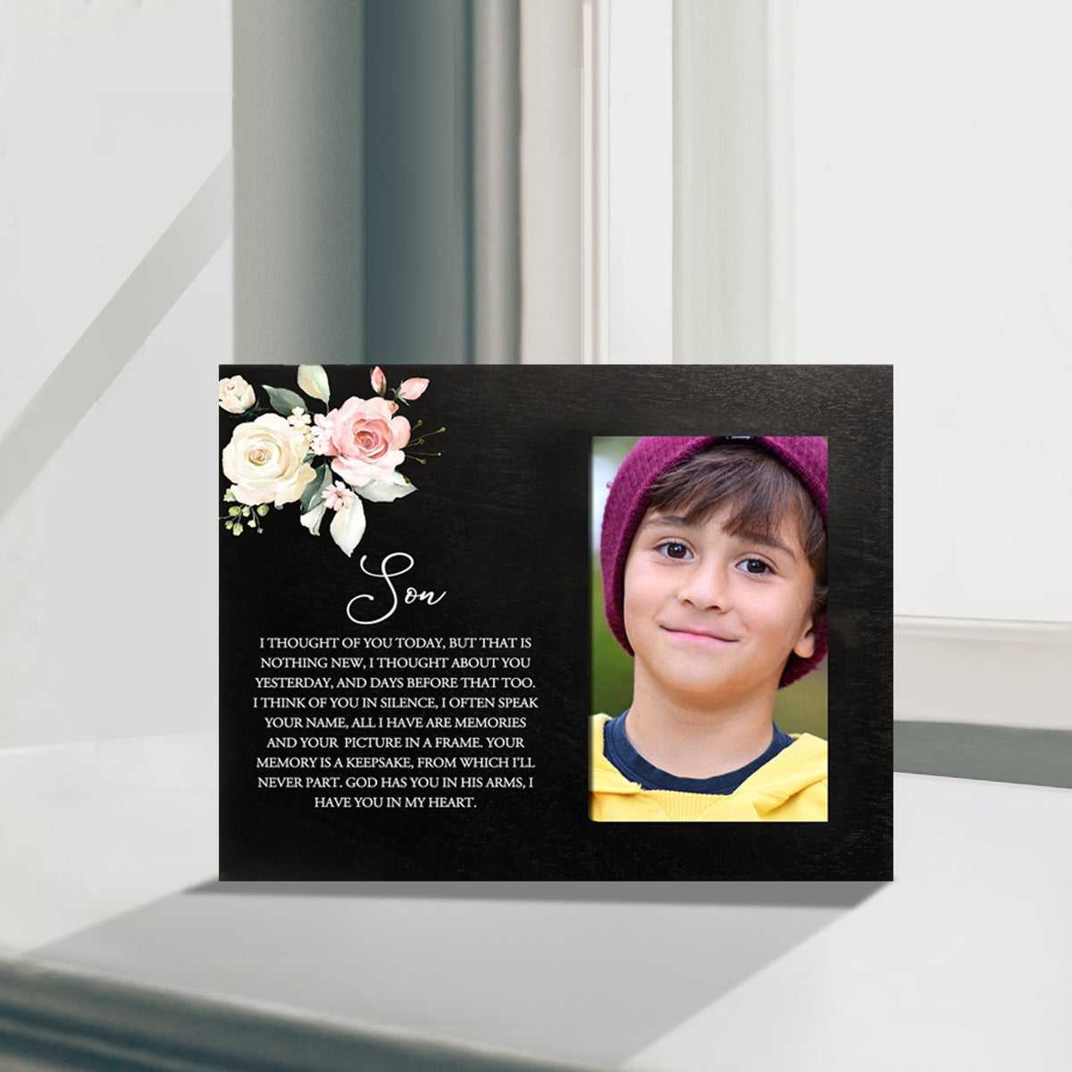 Sentimental Human Memorial Photo Frame Gift Bereavement Gift Idea - Son I thought of you - LifeSong Milestones