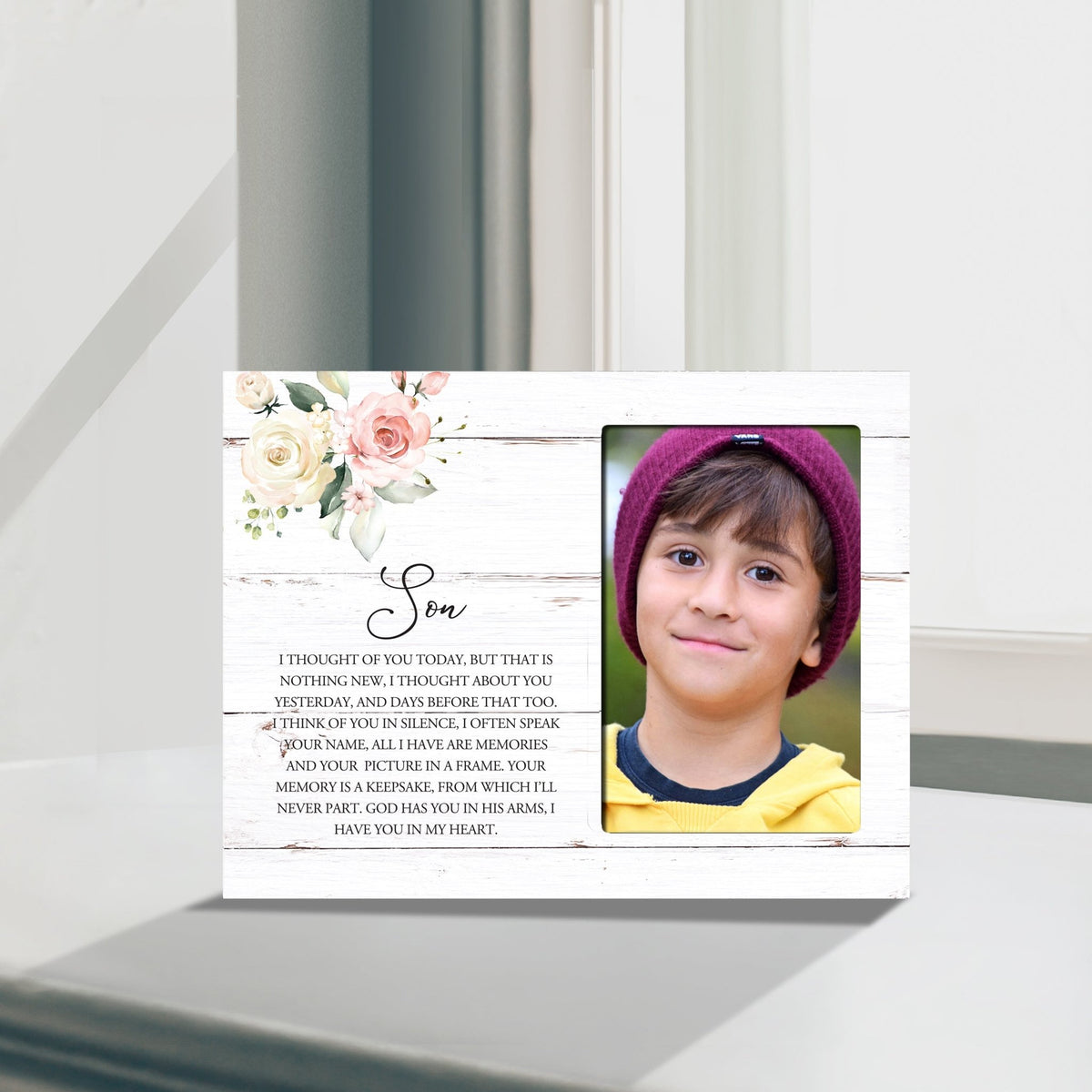 Sentimental Human Memorial Photo Frame Gift Bereavement Gift Idea - Son I thought of you - LifeSong Milestones