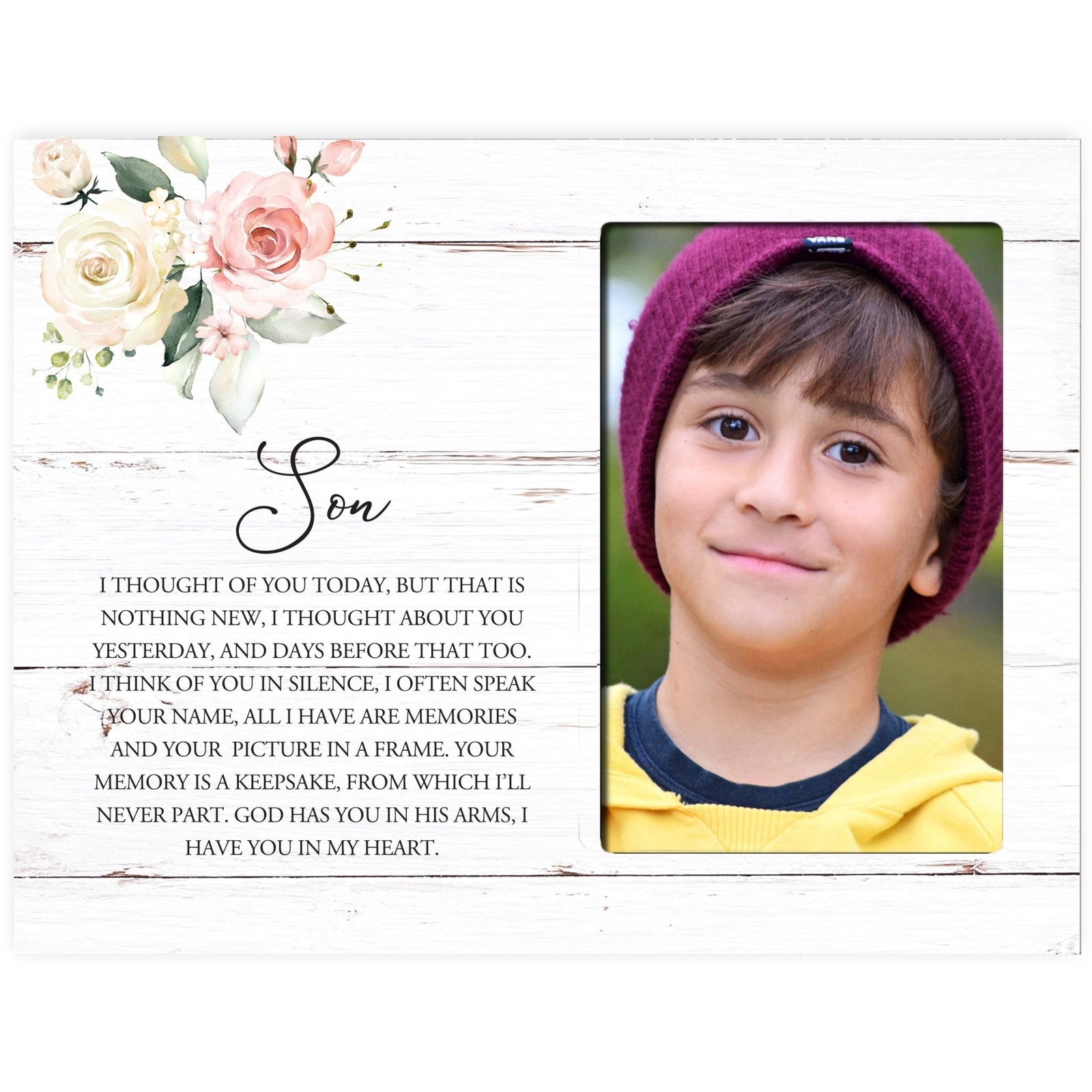 Sentimental Human Memorial Photo Frame Gift Bereavement Gift Idea - Son I thought of you - LifeSong Milestones