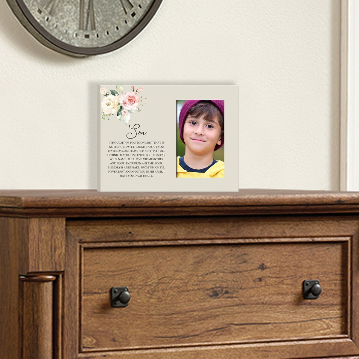 Sentimental Human Memorial Photo Frame Gift Bereavement Gift Idea - Son I thought of you - LifeSong Milestones