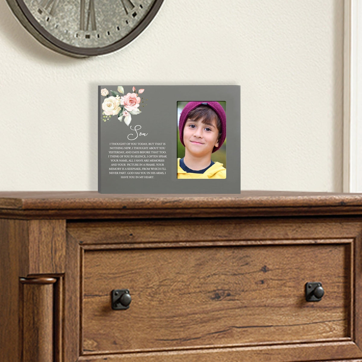 Sentimental Human Memorial Photo Frame Gift Bereavement Gift Idea - Son I thought of you - LifeSong Milestones